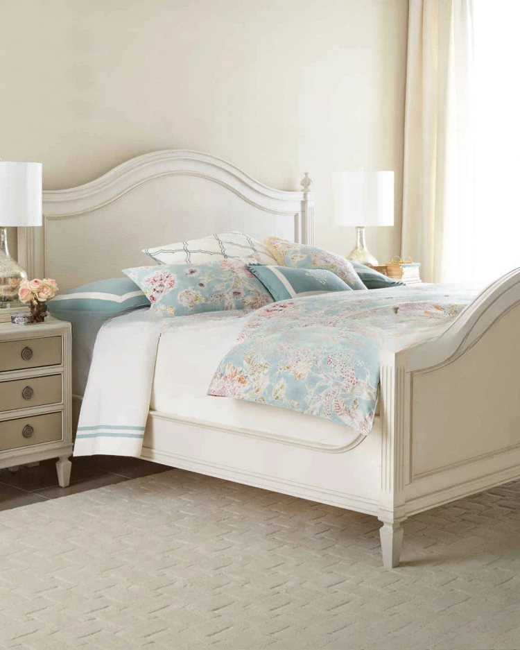 

American solid wood bed custom furniture bedroom retro and old