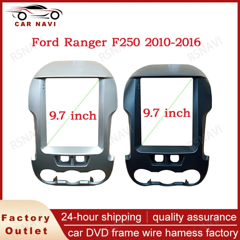 

RSNAVI Car Radio Fascia Frame Adapter For Ford Ranger F250 2010-2016 9.7 INCH VERTICAL SCREEN Dashboard Fitting Panel Frame Kit