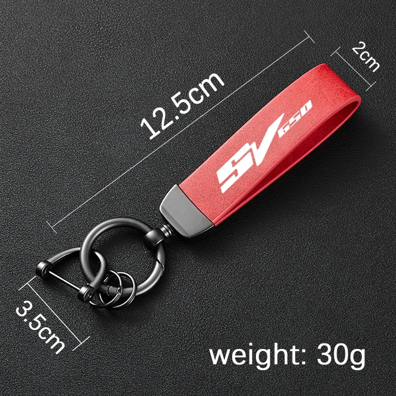 High-Grade Leather Motorcycle Keychain Holder Keyring For Suzuki SV650 X/S SV650S SV650x SV 650 1999-2025 Accessories - view 6