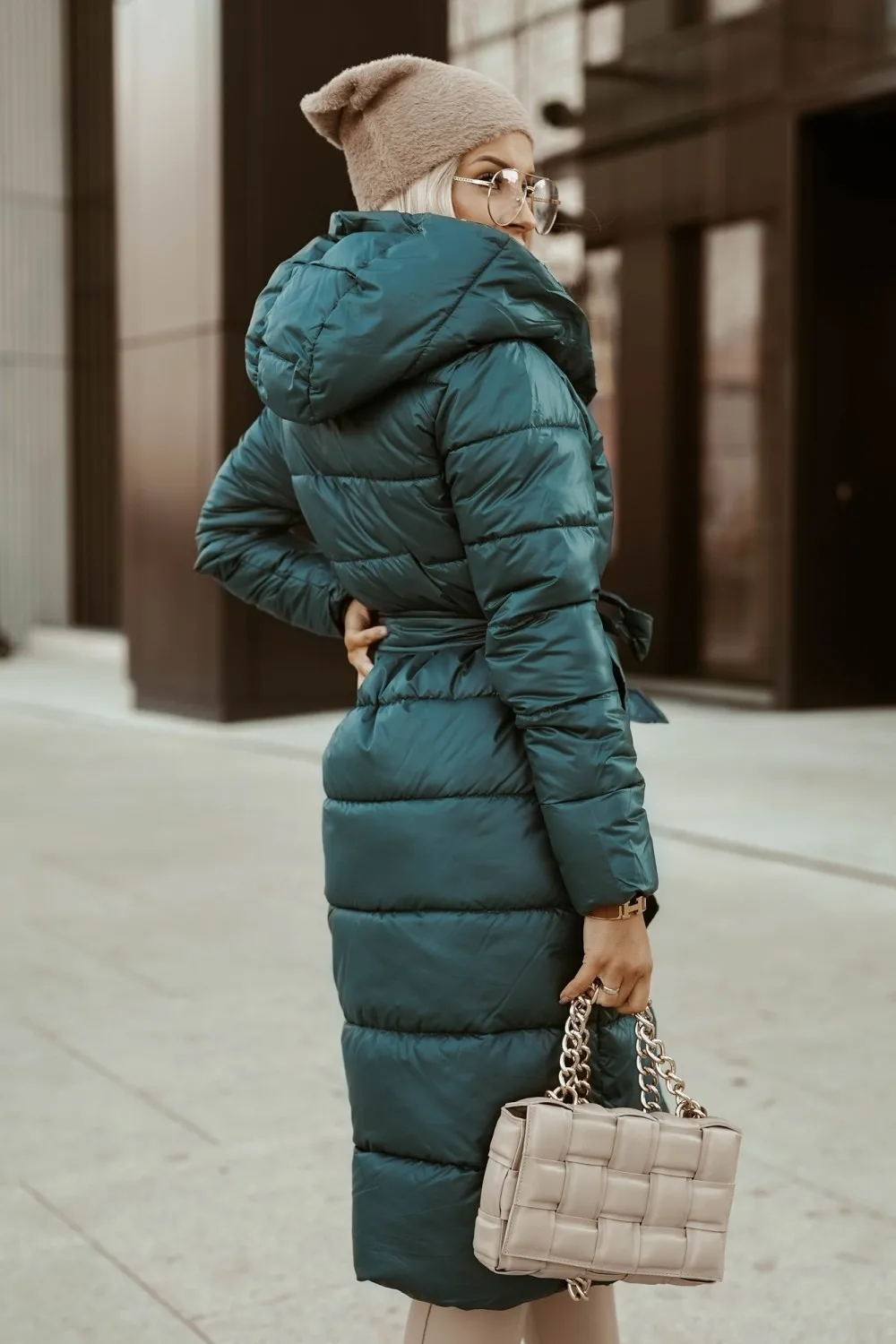 Veste longue en coton à capuche imprimée pour femmes, européenne et américaine, automne et hiver