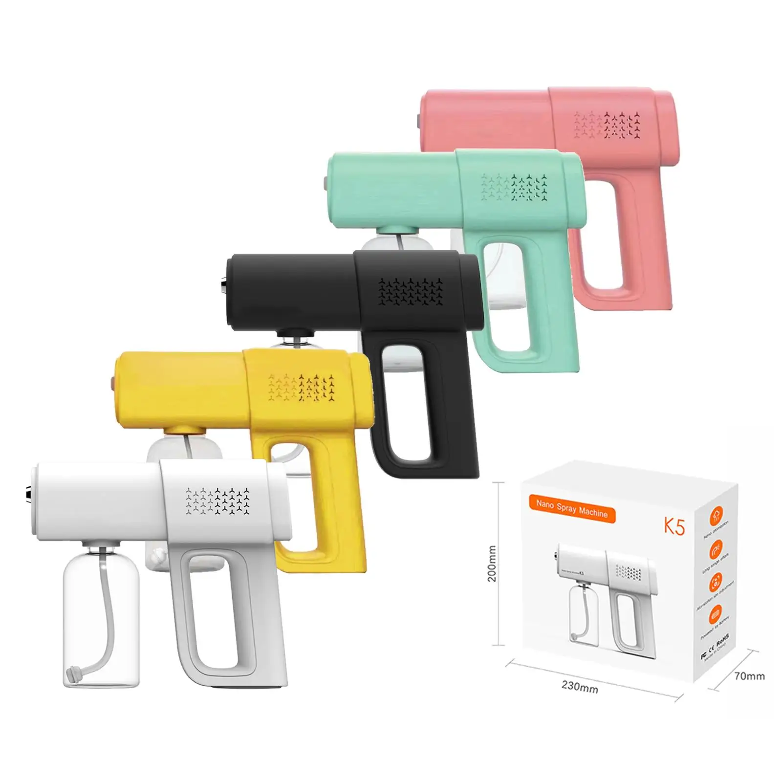 380ml Handheld Portable Electric Nano Spray Sanitizing Machine USB Charge for Home School Hotel Bedroom Salon