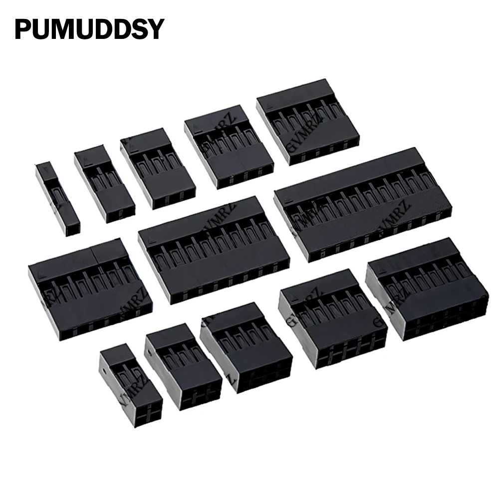 100PCS 7P/8P/9P/10P Dupont Plastic Shell Plug 2.54mm Single Row Dupont Connector Housing 1P/2P/3P/4P/5P/6P