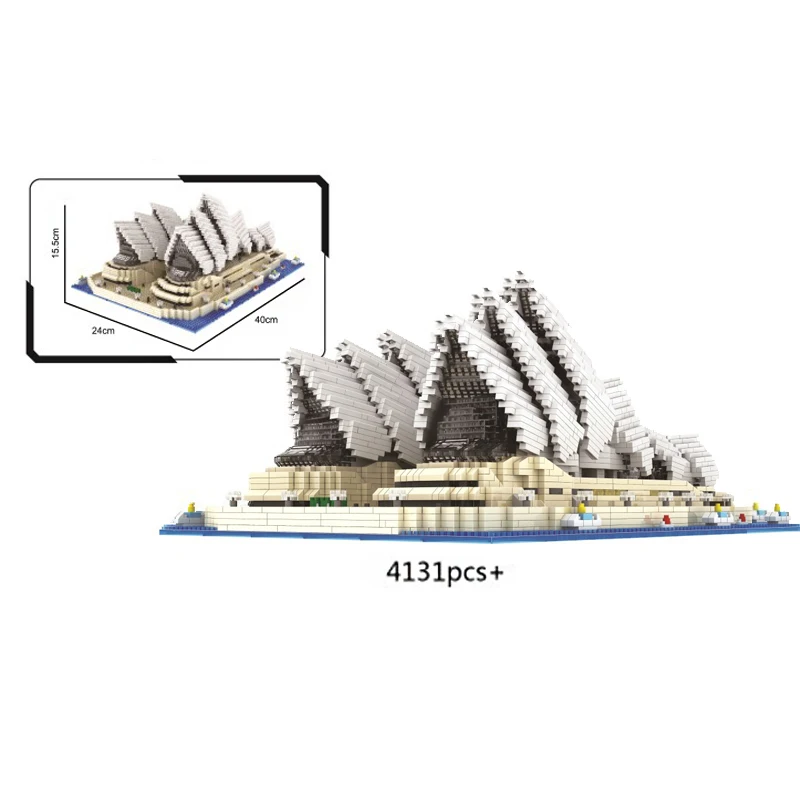 

Nanobrick Modern World Famous Architecture Micro Diamond Block Australia Sydney Opera House Model Building Brick Toys For Gift