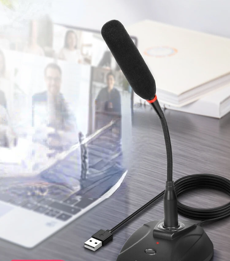 

U130 Computer Conference Microphone Notebook Desktop USB Gooseneck Microphone Speech Recording Teaching