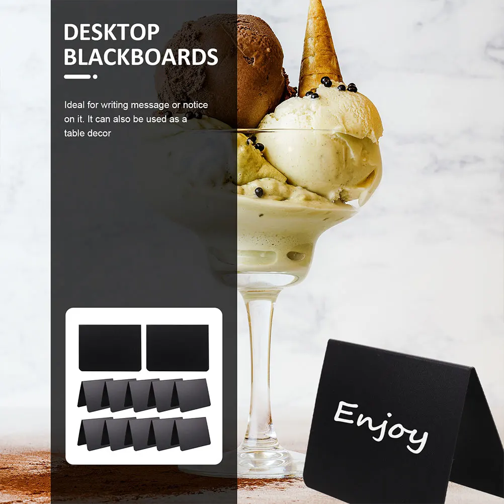 

12 Pcs Price Tags 120x80mm Double Sided Rewritable Mini Chalkboards Kitchen Notes Food Labels Erasable