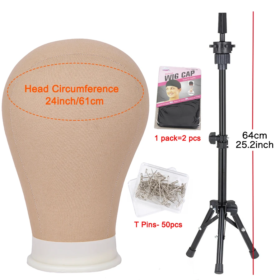 64cm Wig Stand Tripod with Canvas Head
