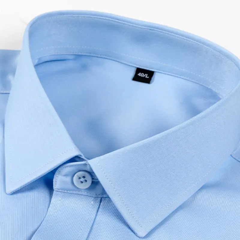 Men\'s dress shirt long sleeve thin spring and autumn work clothes business casual free ironing breathable slim fashion