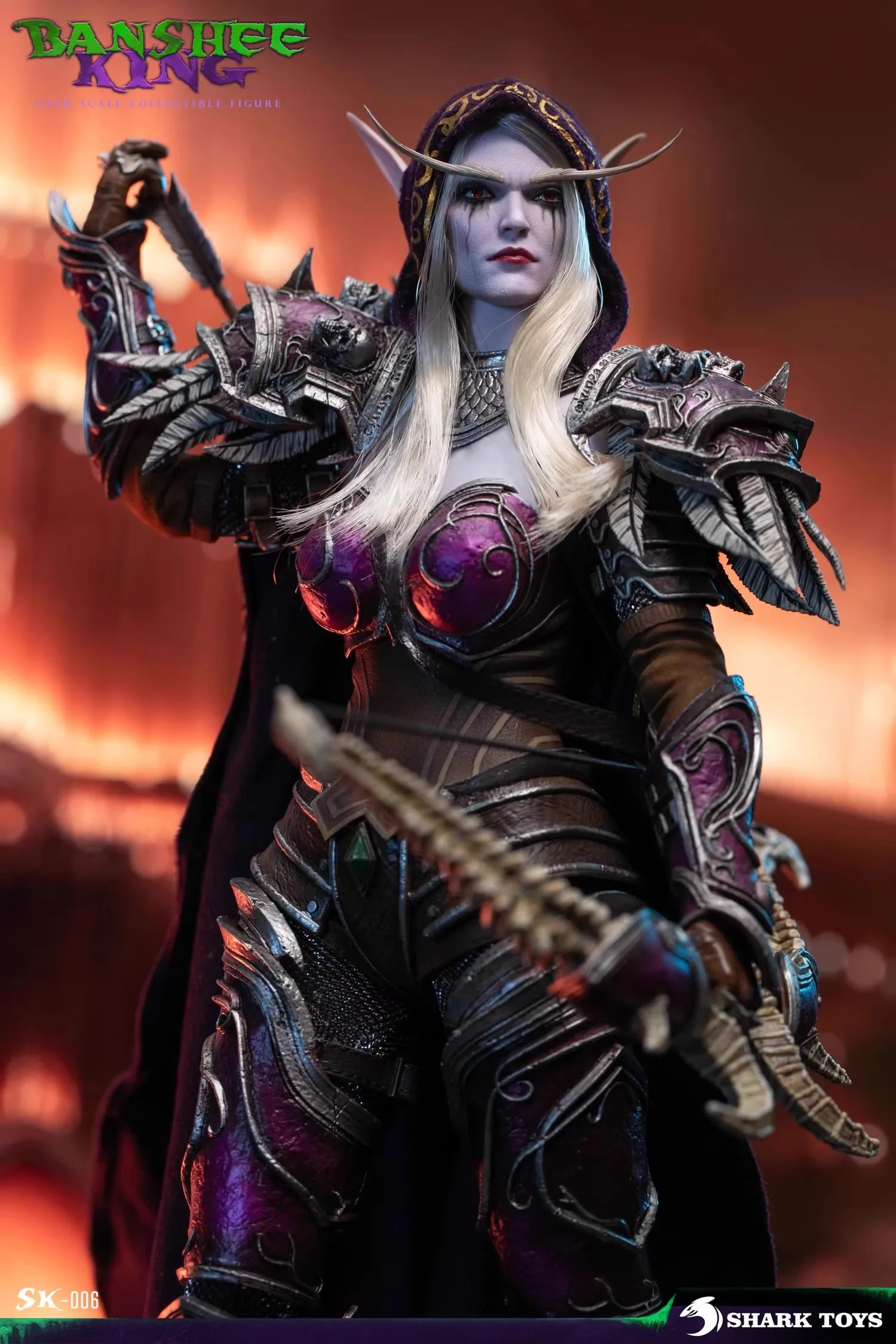 

1/6 The King Of Banshee Figures Wind Walker Sylvanas Sk-006 Action Figures 28cm Original Genuine Shark Toys Model Toy Gift