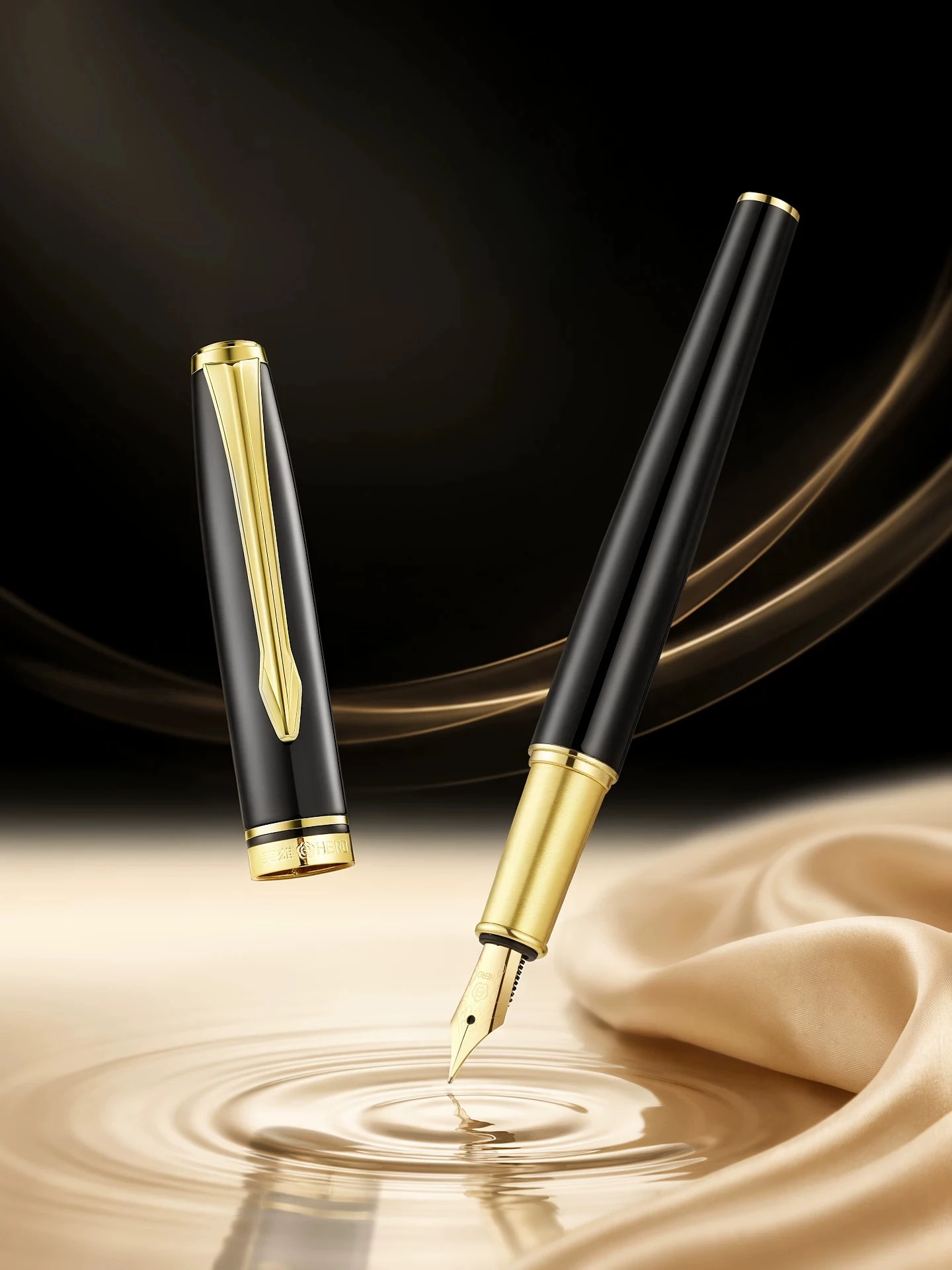 Hero E121 Clear Nib Fountain Pen, Luxury Exquisite Gift Box Set Business Signature Writing Pen, Ideal Gift for Men Women