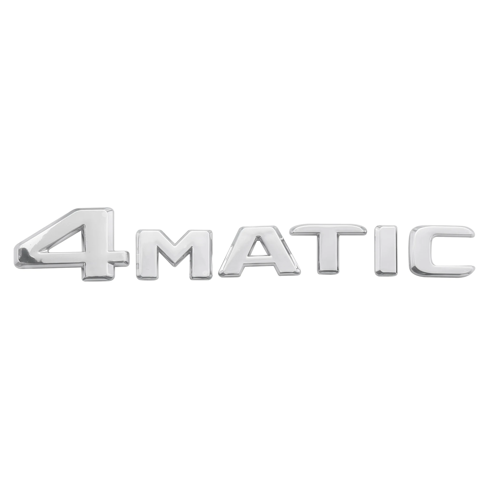 

4MATIC Silver Auto Trunk Door Fender Bumper Badge Decal Emblem Adhesive Tape Sticker Replacement for Mercedes-Benz