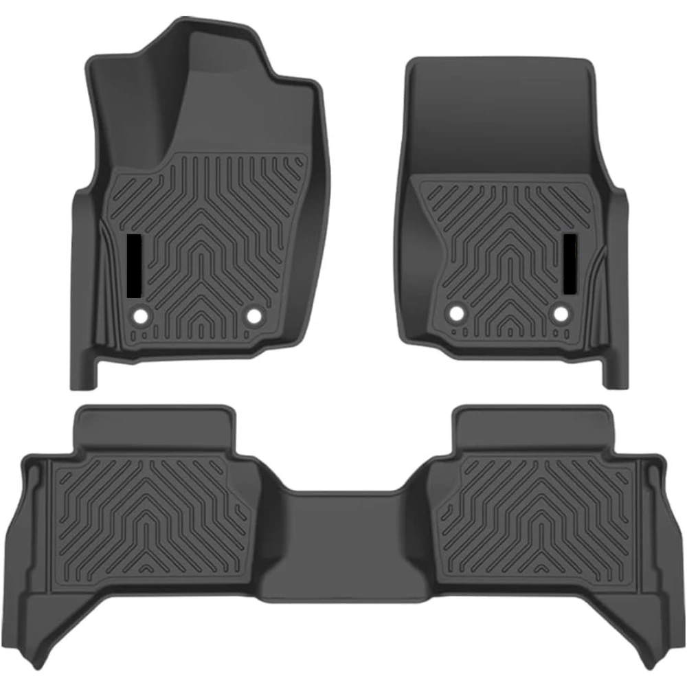 

Напольный вкладыш TPE, 3 шт., для Toyota Tacoma Double Cab 2024 2025, передний и 2-й ряд, всепогодный полный защитный чехол, аксессуары для автомобиля