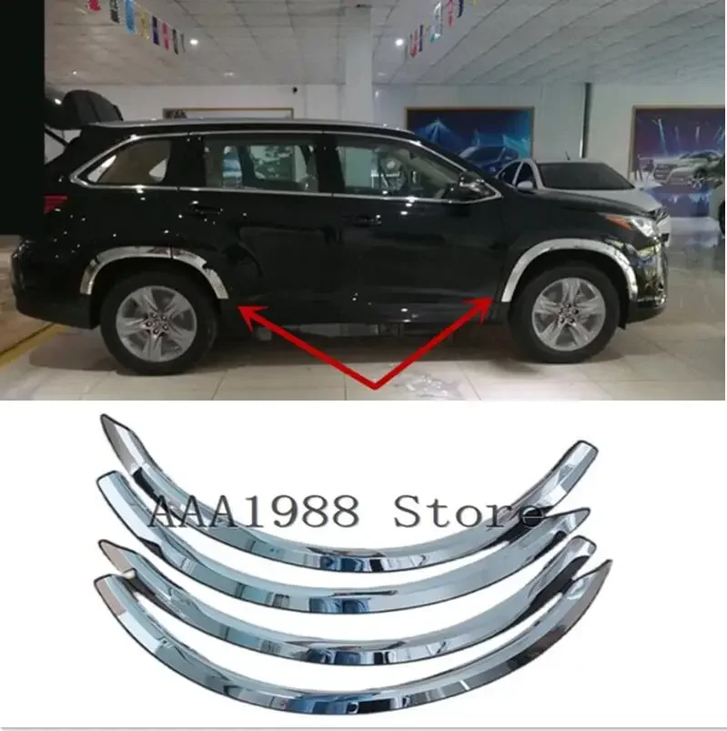 

2015, 2016, 2017, 2018, 2019, автомобильный Стайлинг для Toyota Highlander, автомобильное колесо из нержавеющей стали, накладная полоса, отделка