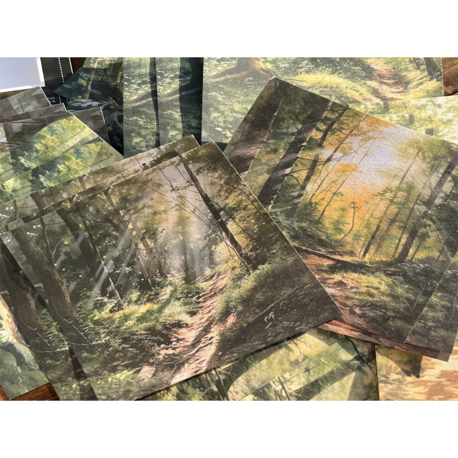 30pcs/Pack Landscape Theme  Paper Four Seasons Scenery Series Retro Landscapes Scrapbook Paper, Journal Collage Background Paper