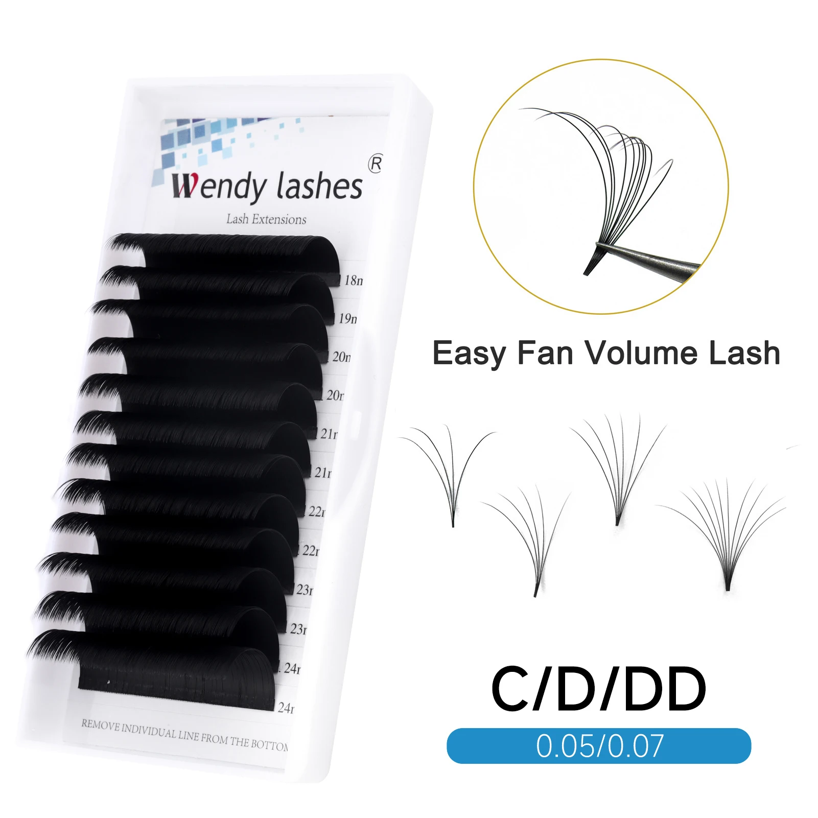 Wendy Lashes Easy Fan Lashes Extension DIY 2d/3d/4d/10d Faux Mink Blooming Eye Lash Extensions Mega Volume Fans Eyelash Makeup