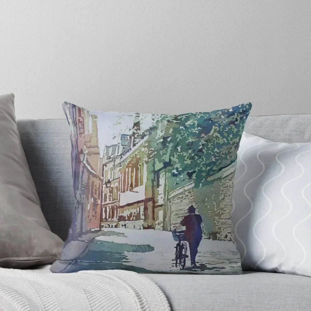 

Brasenose Lane Throw Pillow pillows decor home Marble Cushion Cover Room decorating items pillow
