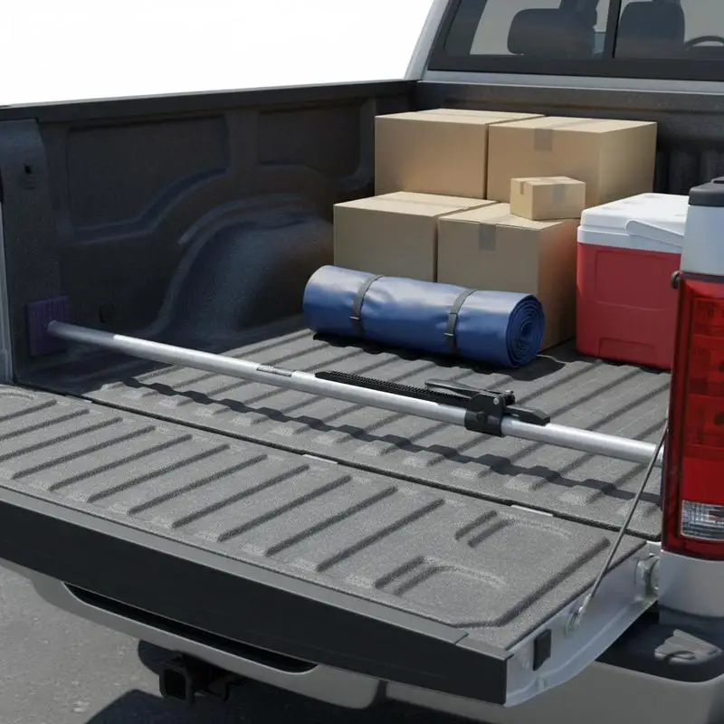 

Truck Load Stabilizer 59"-73" For Pickup Bed SUV Trunk Cargo Trailer, Ratcheting Adjustment Telescoping Steel Bar Heavy-duty Construction Secure Gear Solution