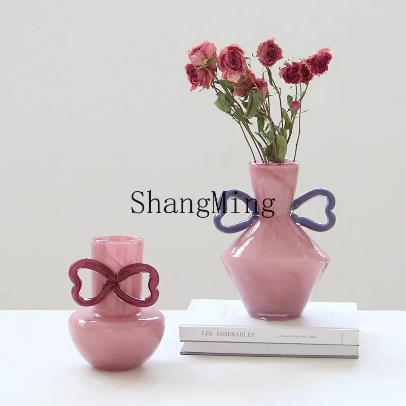 CLL creative handmade vase glass vase ornament desktop green plant hydroponic glass flower ware handicraft
