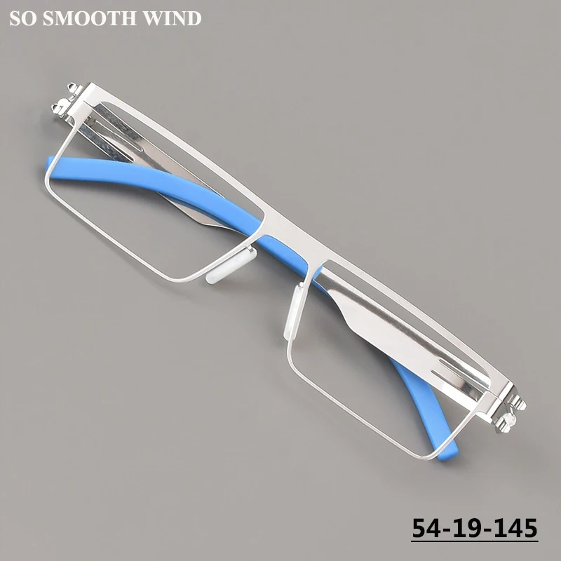 

New Screwless Thin Steel Glasses Frame Ultra-light Square Memory Men Business Full Frames German Design Women Trendy Eyeglasses