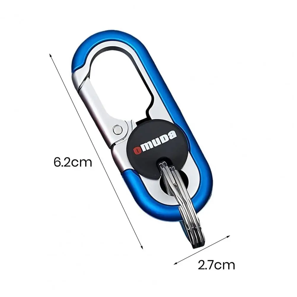 Practical Key Ring Corrosion Resistant Mini Carabiner Hook with Key Ring Zinc Alloy Carabiner Hook Camping Supplies