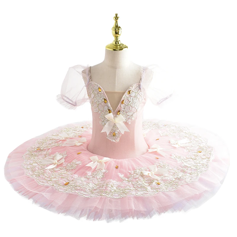 

Professional Ballet Tutu Dress Girls Flower Platter Pancake Tutu Ballerina Party Dress Adult Kids Women Ballet Dance Costume