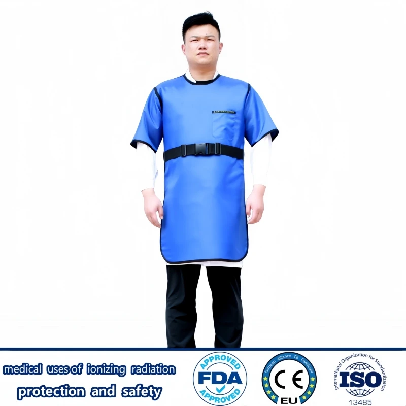 Recommend x-ray gamma ray protective 0.5mmpb short sleeved lead apron nuclear radiation protection double sided lead clothes