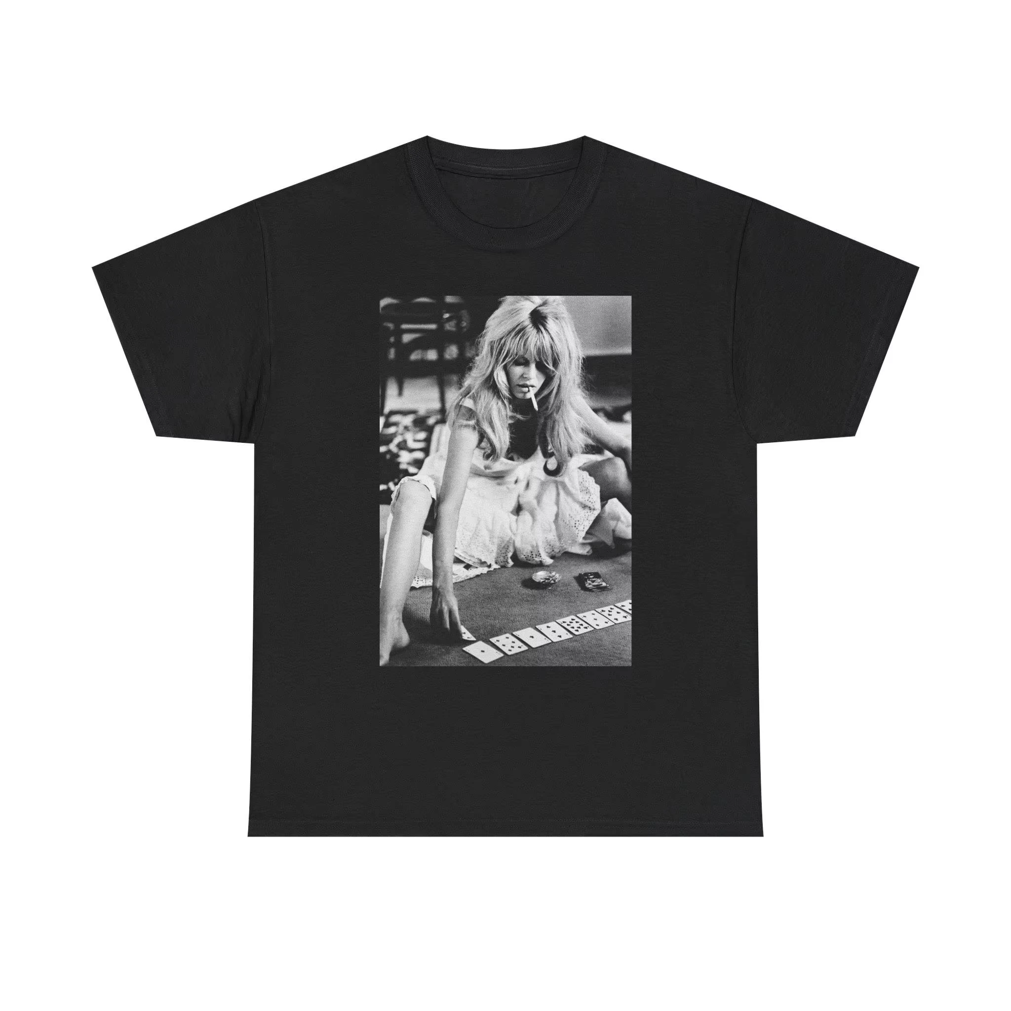 

Camiseta retro Rage Brigitte Bardot play card1 camiseta casual camiseta deportiva de calidad