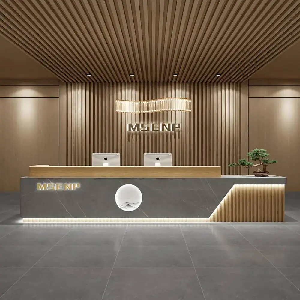 

Fashion Bar Cabinet Counter Modern Modern Glamour Aesthetic Simple Reception Desks Luxury Unique Mostrador Commercial Furniture