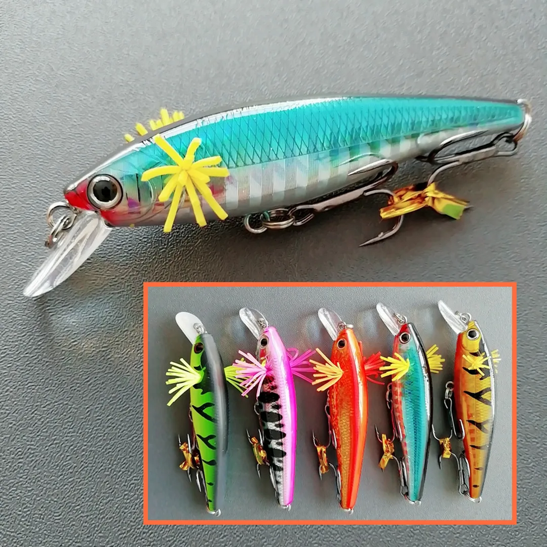 5PCS 5.7g New Sinking Minnow Fishing Lure Bass Baits Seabass Pike Isca Artificial Pesca Accesorios Mar Peche En Mer Leurre