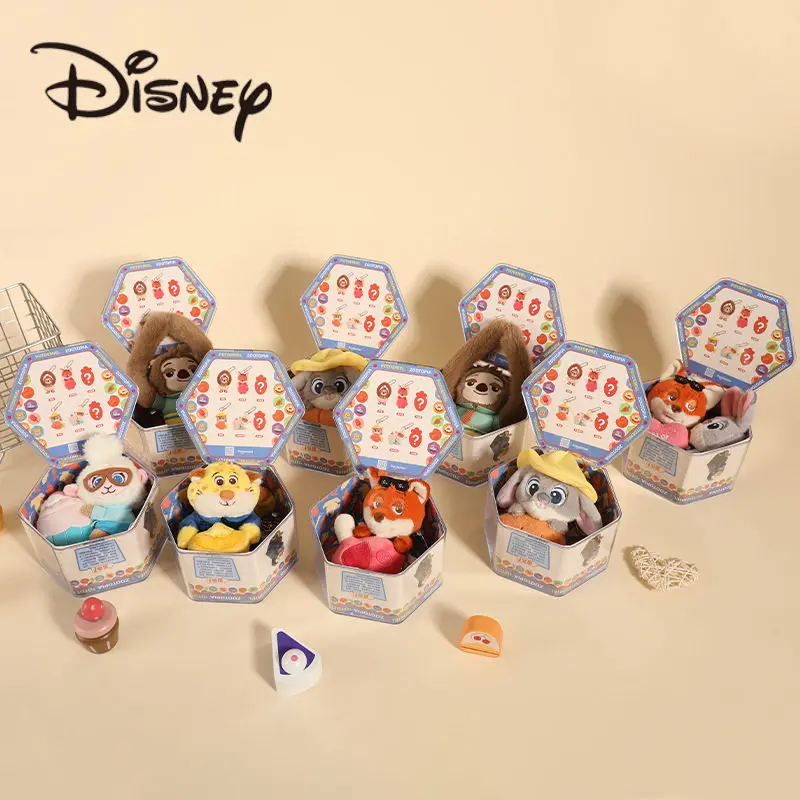 

Disney Official Zootopia Sweet Attack Plush Keychain Blind Box Nick Judy Flash Stuffed Doll Pendant Surprise Gifts For Girls