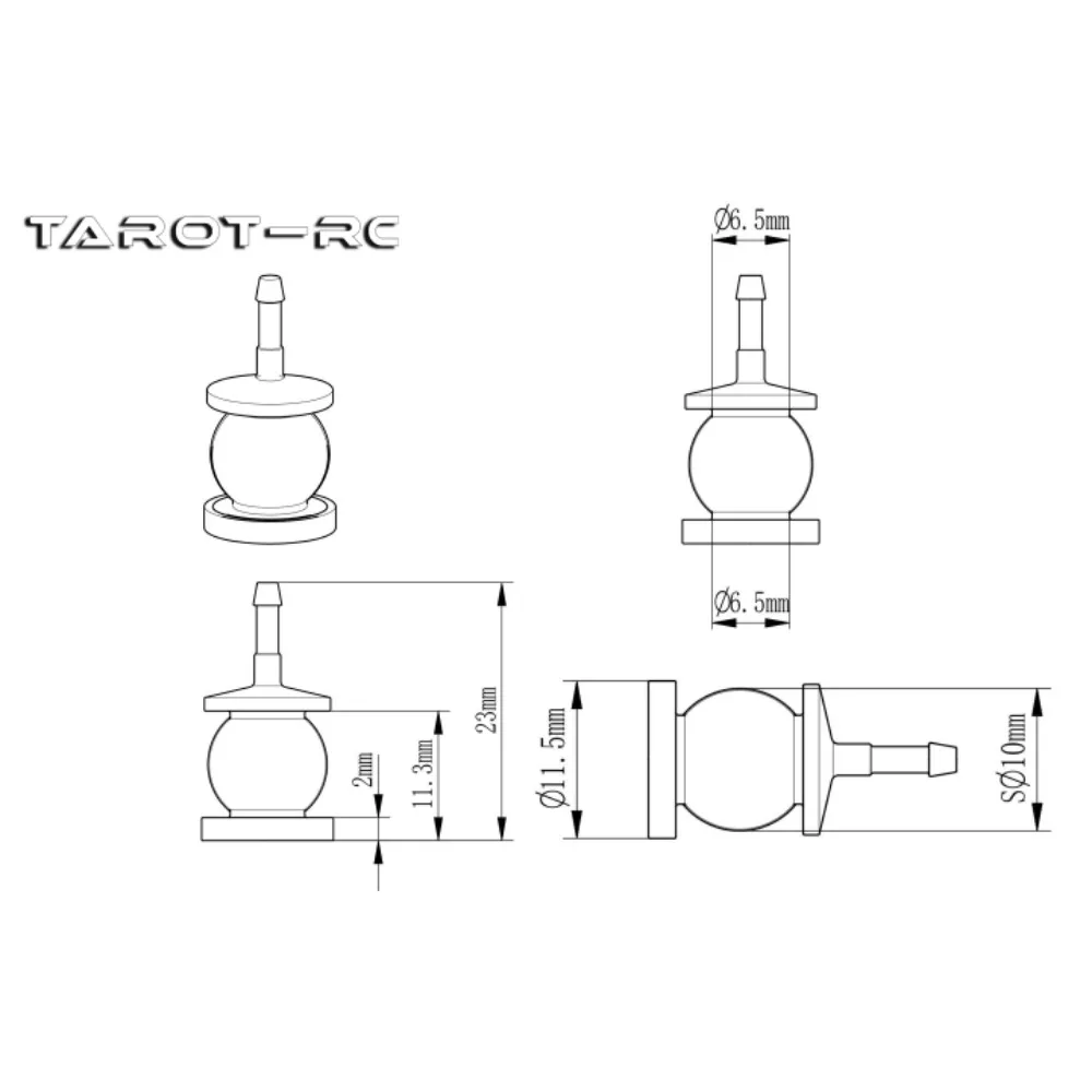 Sfera smorzante tarocchi 3 pezzi TL10A05 4 pezzi TL10A09 2 pezzi TL10A08 Ammortizzatore cardanico per RC Drone FPV