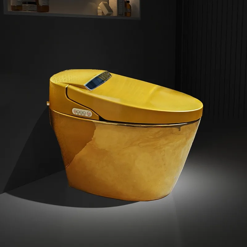 Golden smart toilet automatic flip one-piece no water pressure limit color toilet