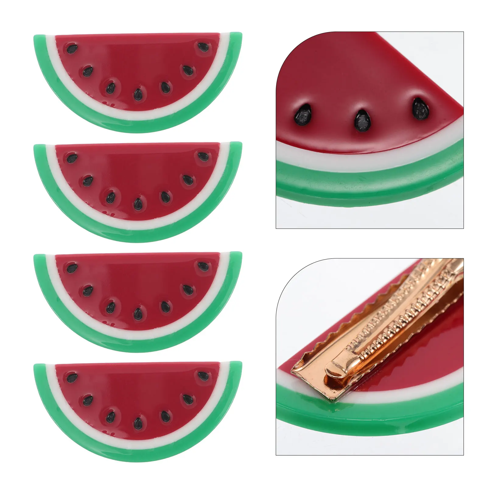

4pcs Watermelon Claw Clips Food Hair Clips For s Cute Cartoon Fruit Pins s Stylish Spring Barrettes Lightweight