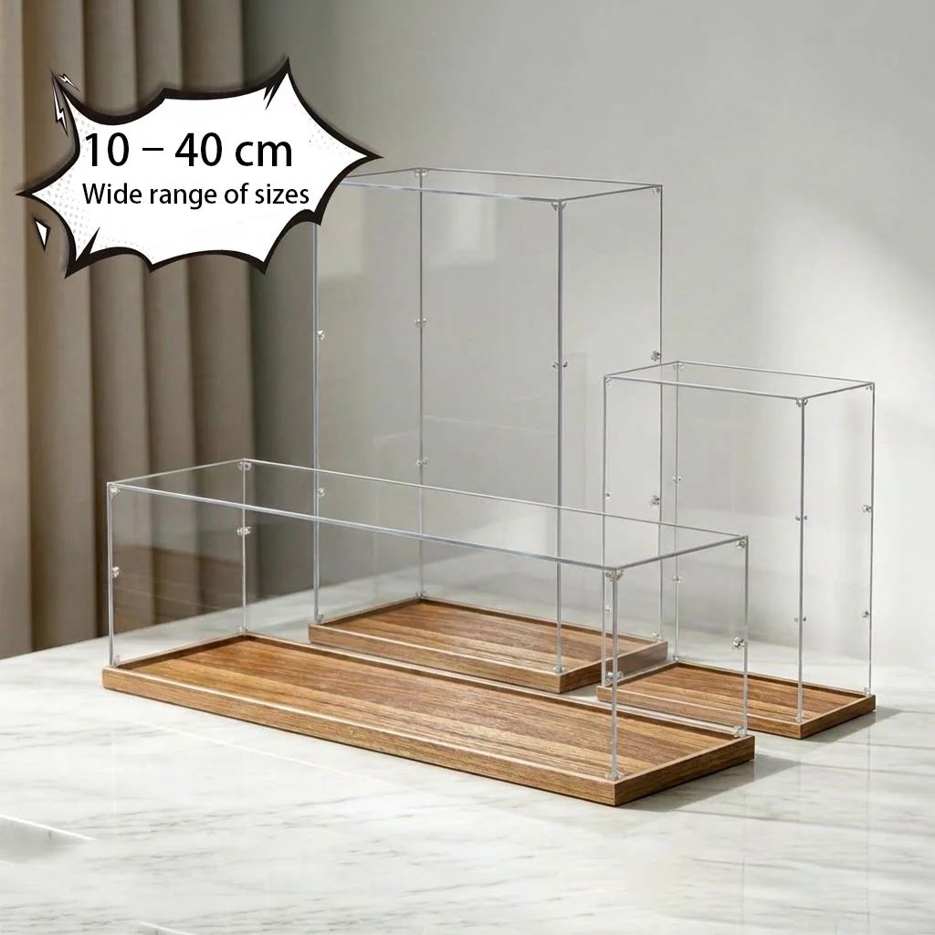Acrylic Display Case Compatible Building Blocks Gundam Model, Blind Box Action Figure Storage Box Dustproof Collection Organizer