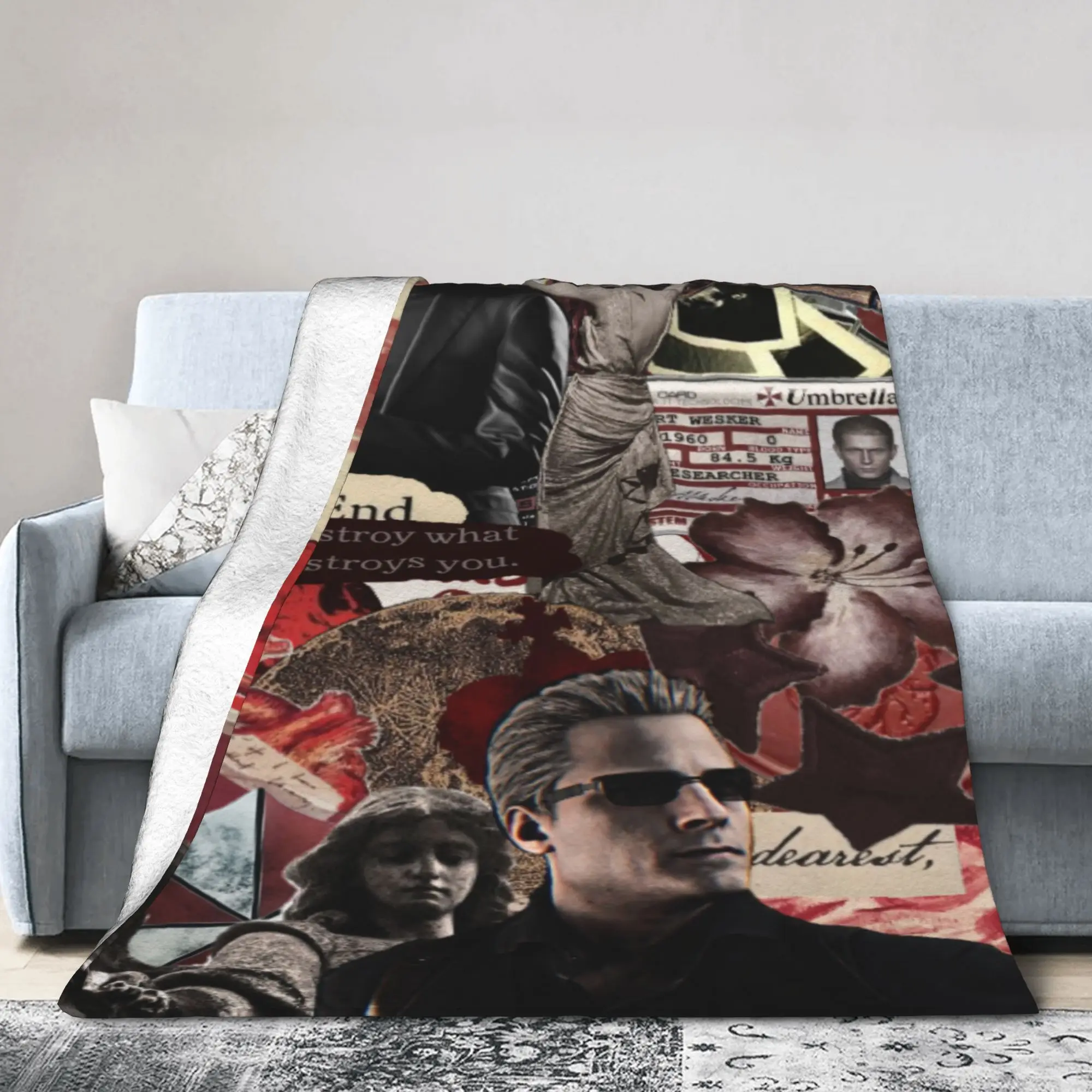 New Arrival Albert Wesker  Blanket Lightweight Thin Flannel  Cozy Throw Blanket Machine Washable