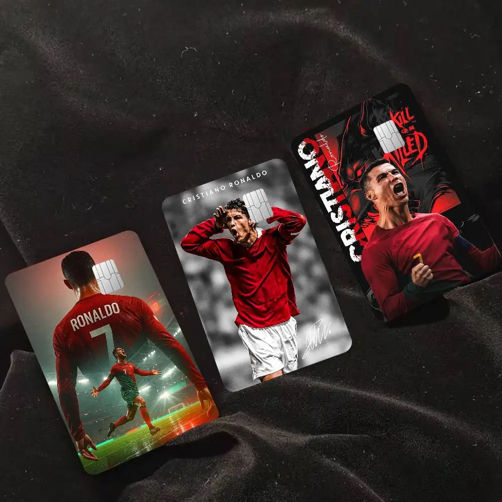 C-Cristiano R-Ronaldo C-CR7 Anime Cartoon Sticker Film Skin for Credit Card Debit Bank Bus Card
