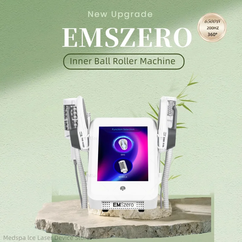 

EMSzero 6500W 15Tesla 200H RF Body Shaping Machine Muscle Stimulator Weight Loss Rolling Machine Magnetic Slimming White Diamond