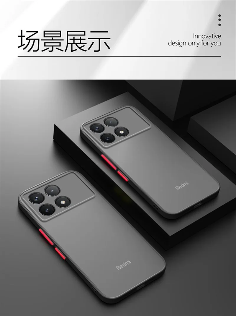 Für Xiaomi POCO X6 Pro 5G Fall Luxus Matte Transparente Telefon Abdeckung Redmi Hinweis 13 12 11 4G 10 9 dünne Rüstung Stoßstange – Detail 11