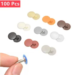 100pcs/bag Plastic Nuts Bolts Covers Exterior Protective Caps Practical Self-tapping Screws Decor Cover Furniture Hardware