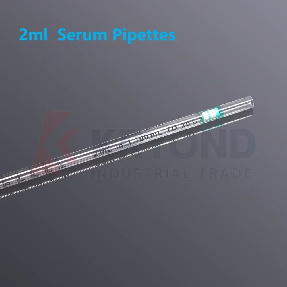 SP-003-2 2ml Serum Pipettes, Individually Packed in Papier-mâché, Sterile Plastic Pipette with Scale
