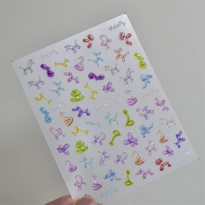 1szt 5D Kawaii Jelly Cherry Nail Art Sticker Sweet Cartoon Fruit Samoprzylepna naklejka suwakowa do dekoracji paznokci DIY Naklejki