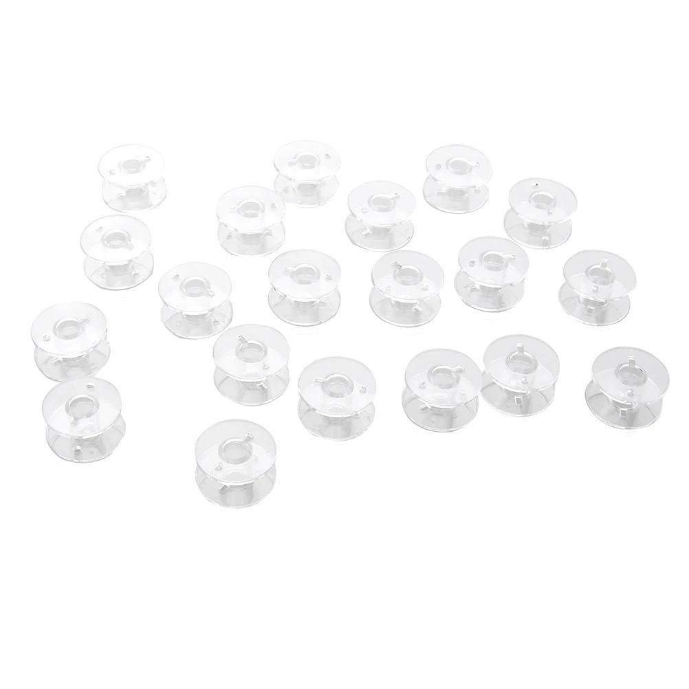 

30pcs Clear Plastic Sewing Machine Bobbins Durable Lightweight Compatible Most Domestic Machines Perfect for Embroidery