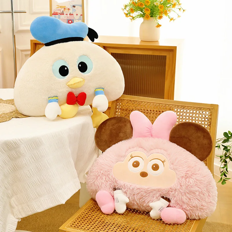 

New Disney Large Size Cute Donald Duck and Minnie Plush Pillow Doll Children's Fabric Doll Bedtime Companion Cushion Girls Gift