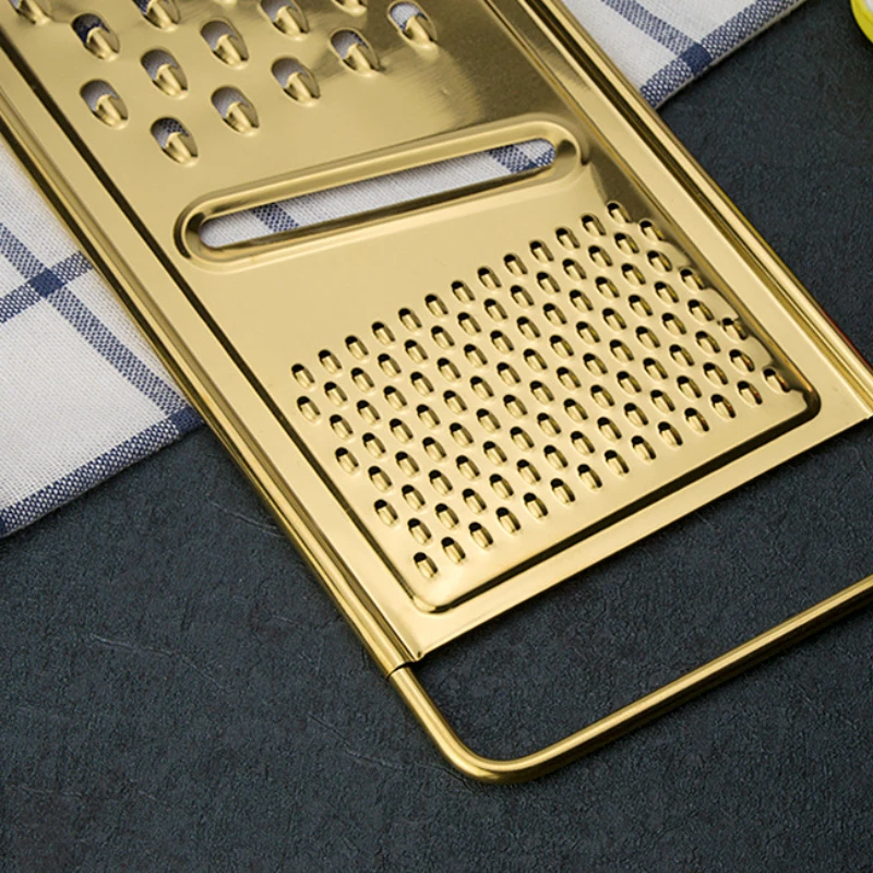 Gold-plated Brass Silver Surface Plane Grater Stainless Steel Grater Scraper Grater Kitchen Accessories Rallador Drop Shipping