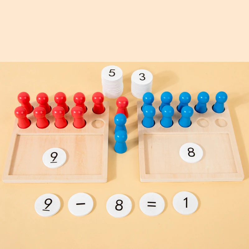 

Wooden Digital Arithmetic Board, Math Manipulatives, Learning Operations Of Addition, Subtraction, Multiplication, Division