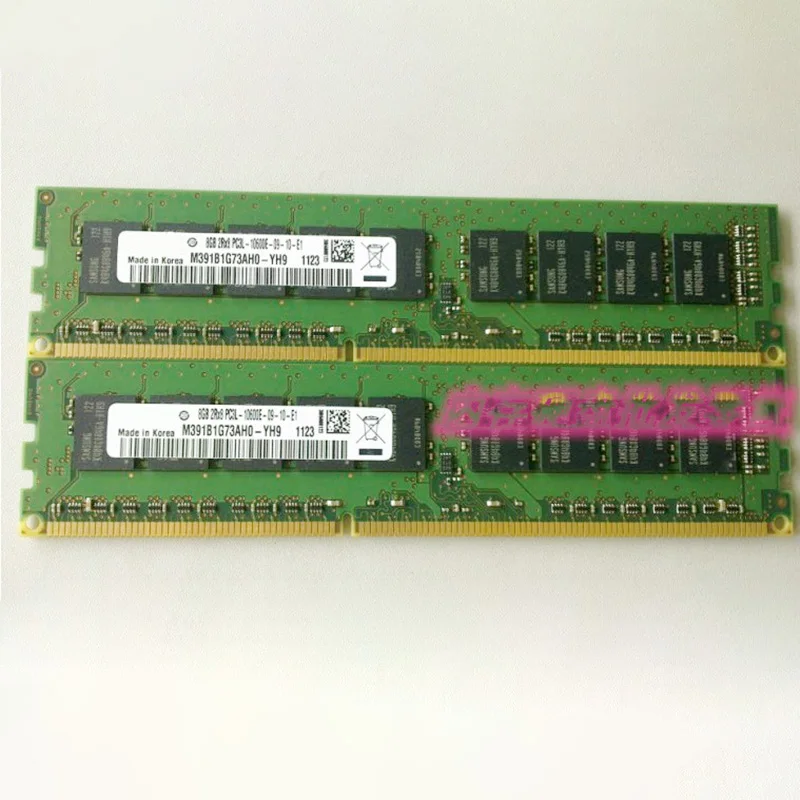 

2PCS M391B1G73BH0-CH9 8G 2RX8 PC3-10600E 1333 Pure ECC For Samsung Server RAM