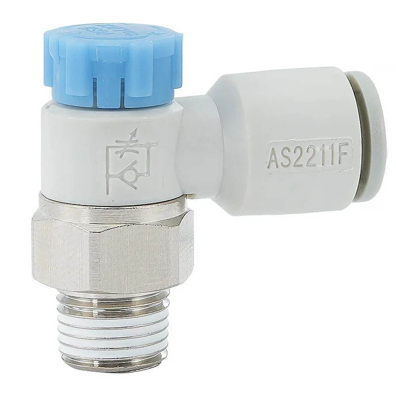 10PCS AS1211F-M3/M5-04/06A Meter-in Flow Control Valve AS2211F-01/02-08/10SA Throttle Valve AS3211F Pneumatic Cylinder Fitting