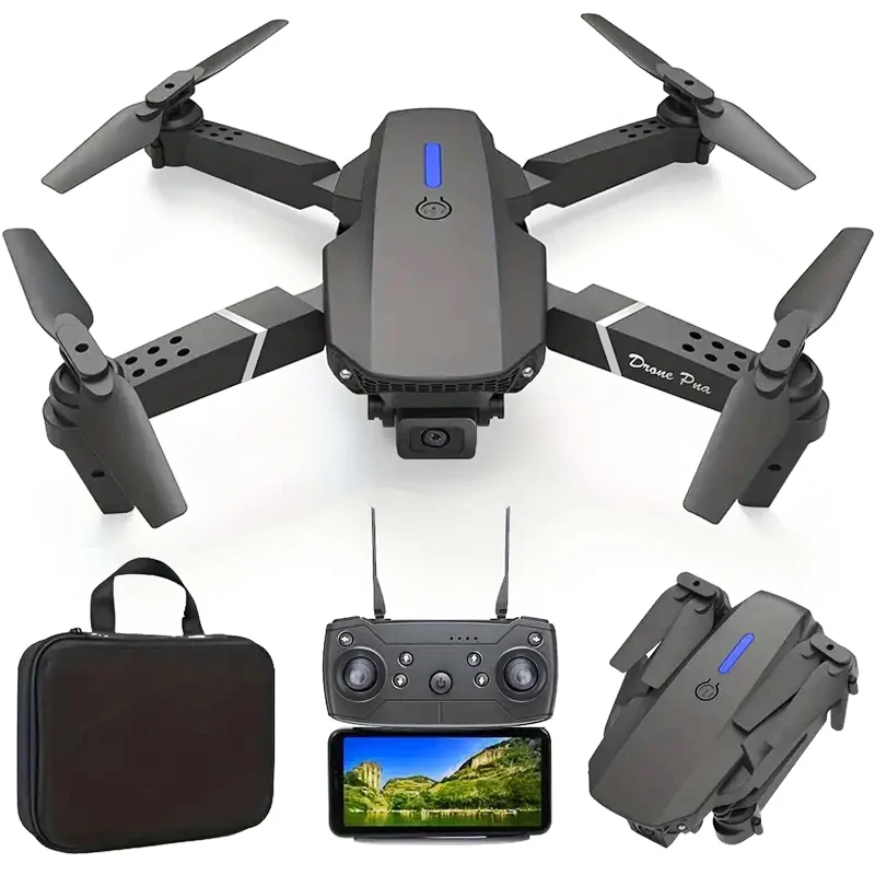 

2025 christmas E88 Professional Wide Angle RC Dron HD 4K Camera Mode Foldable Helicopter Aircraft Quadcopter Drone Kid Gift Toys