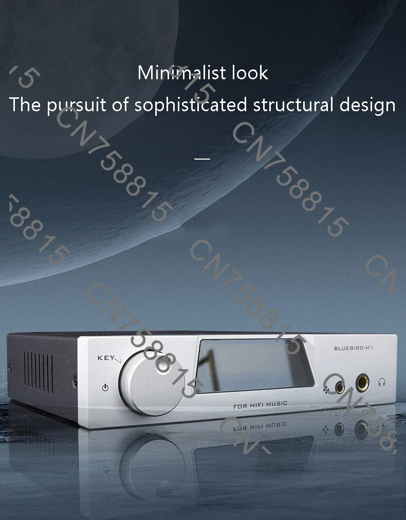 HIFI Decoder, Supports DSD512 Decoding AMANERO Driver，Dual ES9038Q2M Audiophile Audio Decoder Bluetooth 5.4 QCC3095 Lossless