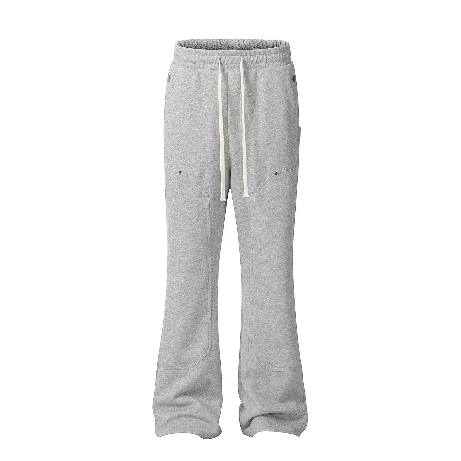 

American Streetwear Flared Sweatpants for Men Double Knee Pat Straight Leg Eighteen Pants Youthful Vitali Sle Autumn 2024