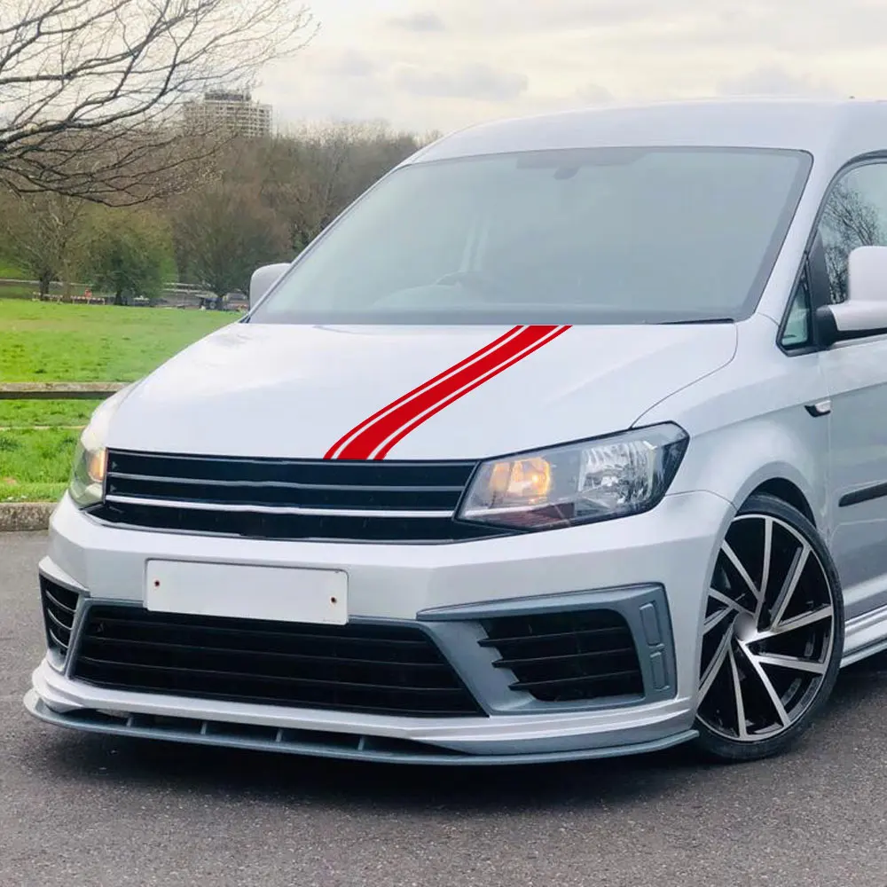 2PCS Car Engine Hood Stickers Camper Van Vinyl Decals Decor Accessories For Volkswagen VW Caddy MK1 MK2 MK3 MK4 4 3 2 Maxi Kombi view 3